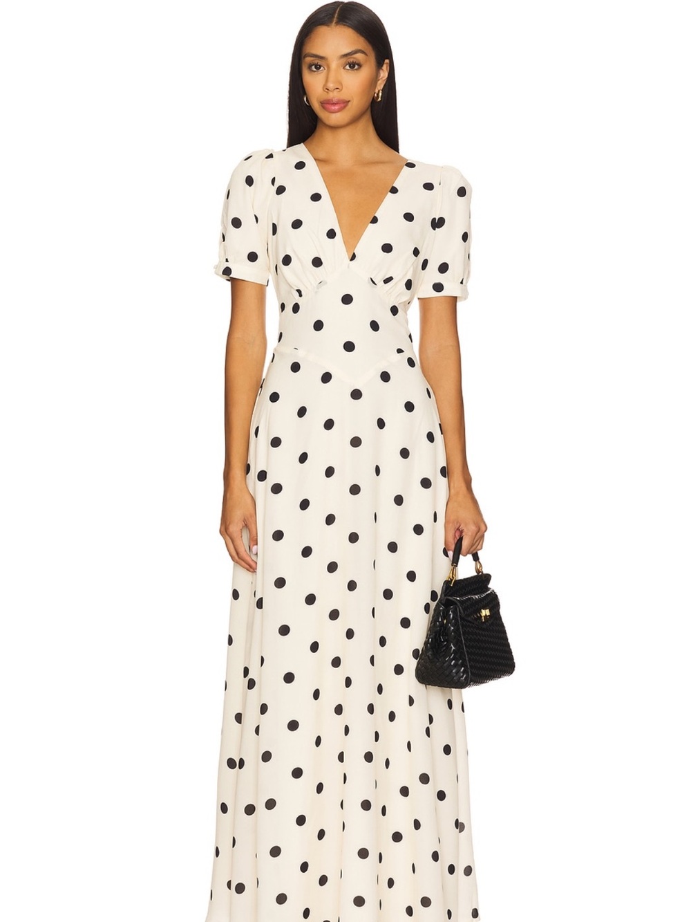 More To Cone Devin Maxi Dress from Revolve Maxi Dress with Black Polka Dots